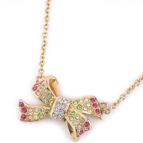 Coach Jewelry - COACH Pavé Bow Pendant Necklace